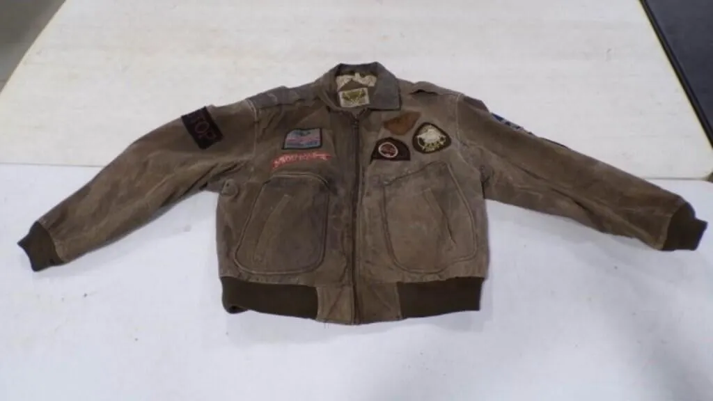 Vintage Military Genuine Leather Flight Jacket