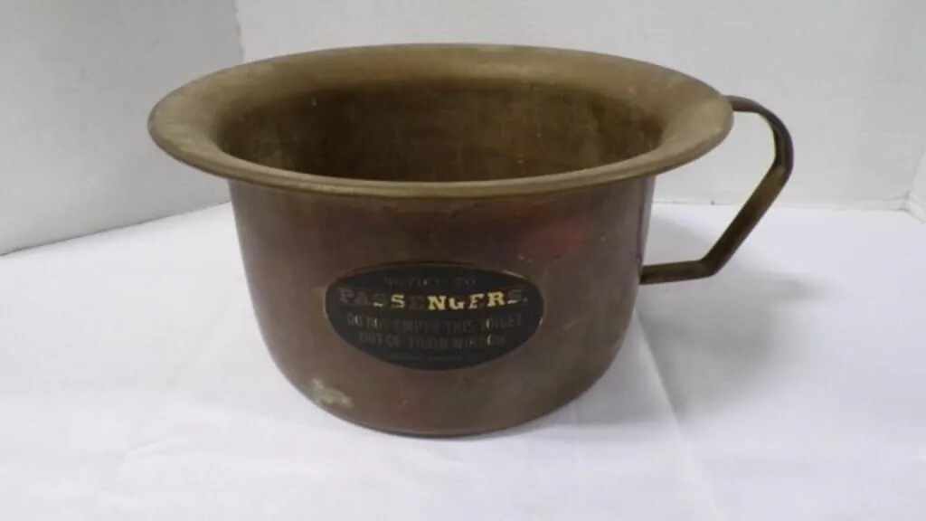 Central Pacific Railroad Faux-Brass Chamber Pot