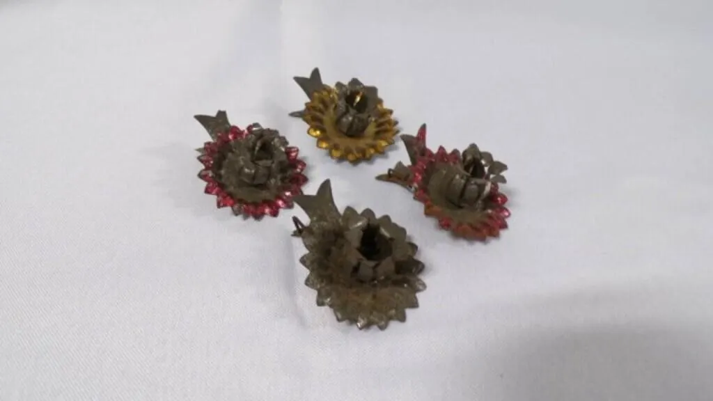 4 Antique Clip-On X-Mas Tree Candle Stick Holders