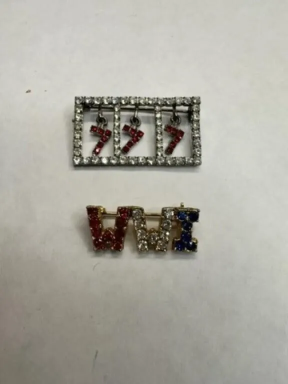 WWI & Lucky &'s Rhinestone Brooches