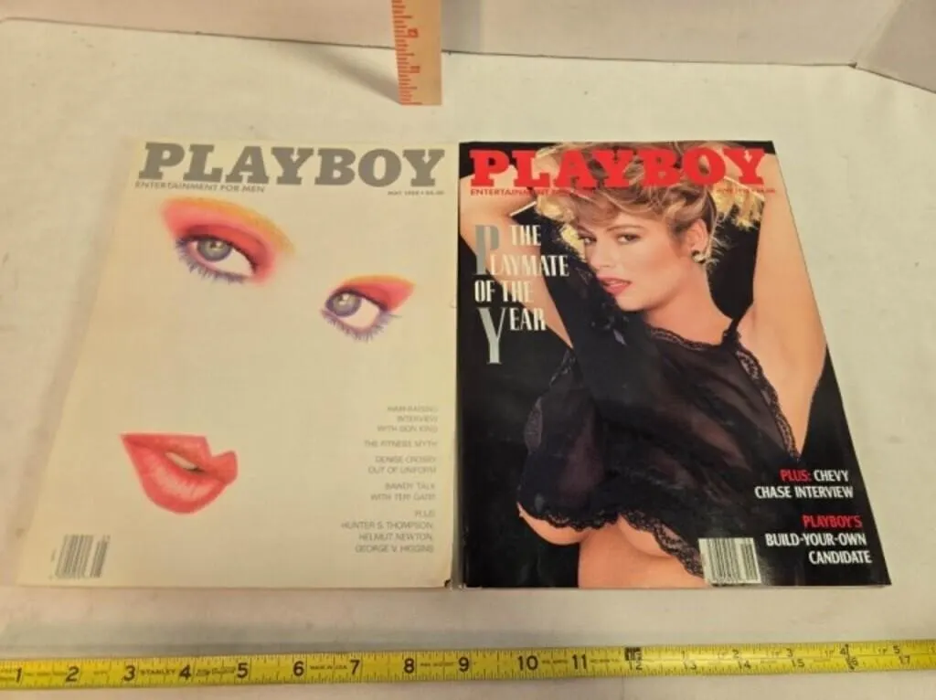 2 Playboy magazines; May & June 1988