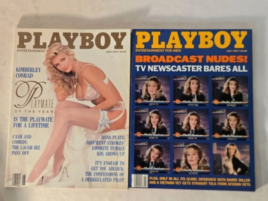 2 Playboy magazines; June & July 1989