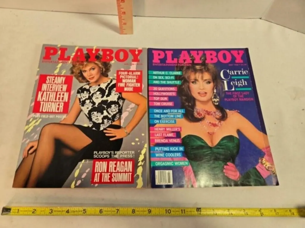 2 Playboy magazines; May & July 1986