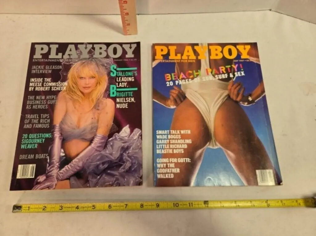 2 Playboy magazines; August 1986 & July 1987