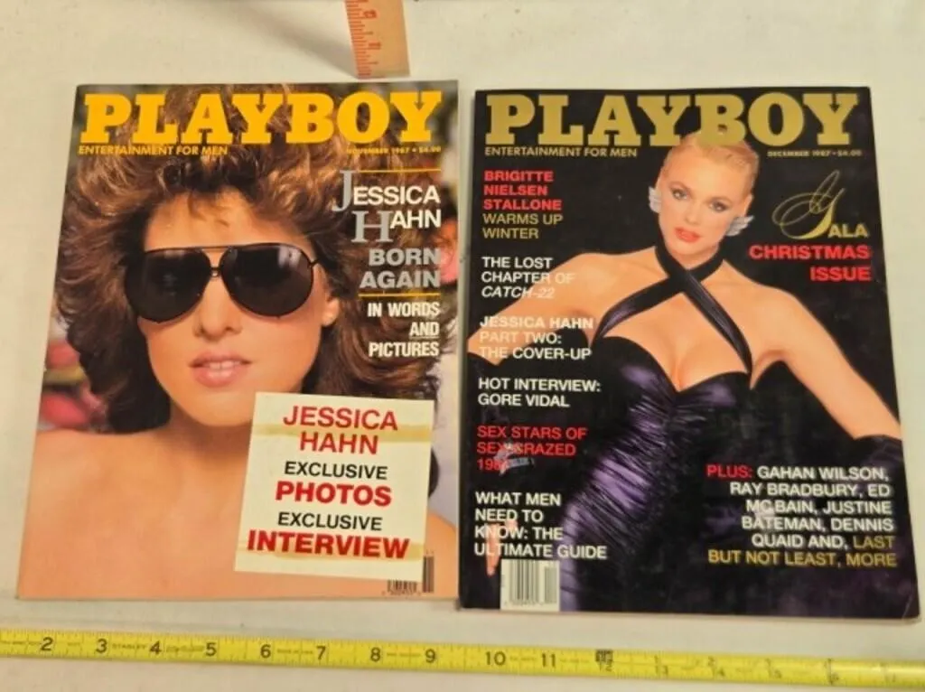 2 Playboy magazines; November & December 1987