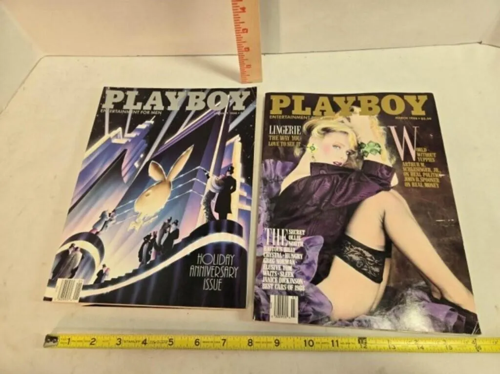 2 Playboy magazines; January & March 1988