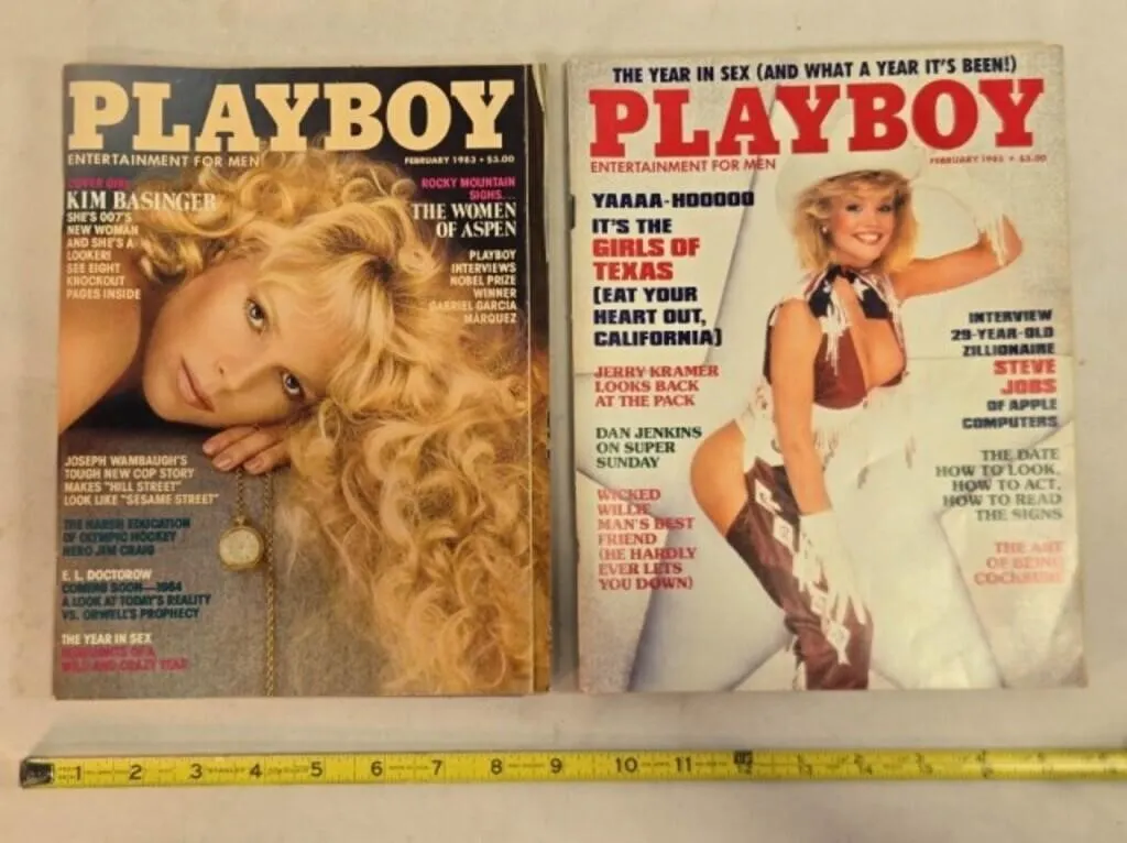 2 Playboy magazines; February 1983 & February