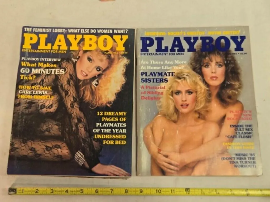 2 Playboy magazines; March 1985 & April 1985
