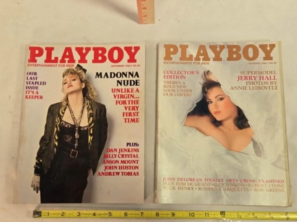 2 Playboy magazines; September & October 1985