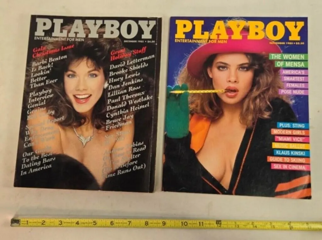 2 Playboy magazines; November & December 1985