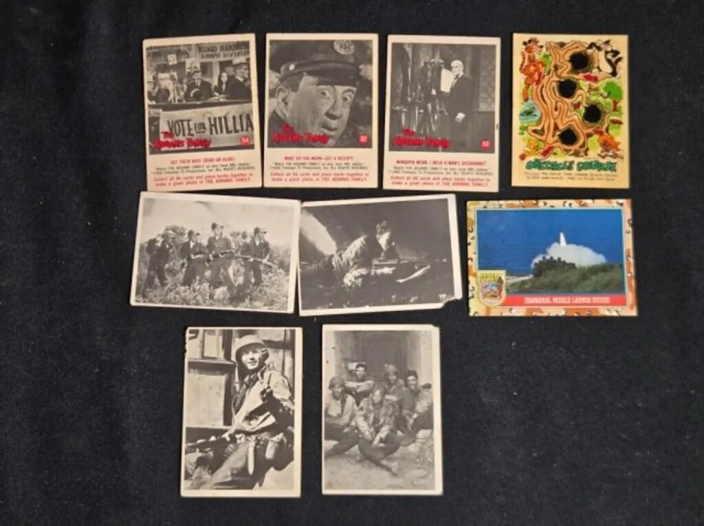 9 Vintage Trading Cards