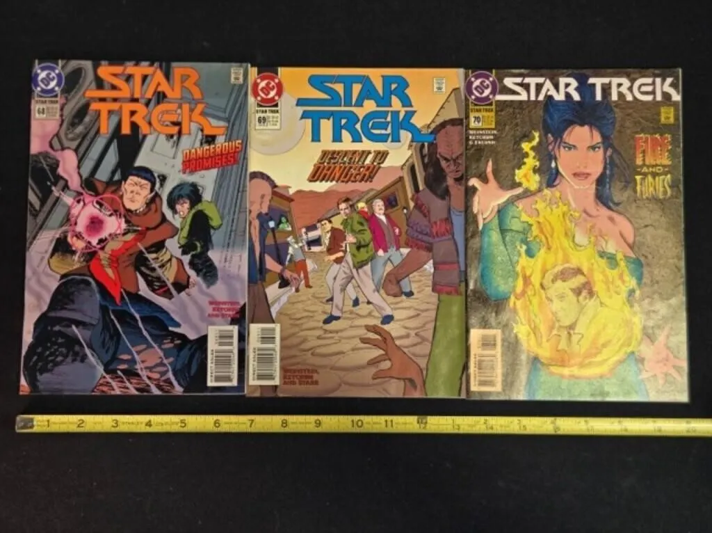 3 Vintage Star Trek comic books