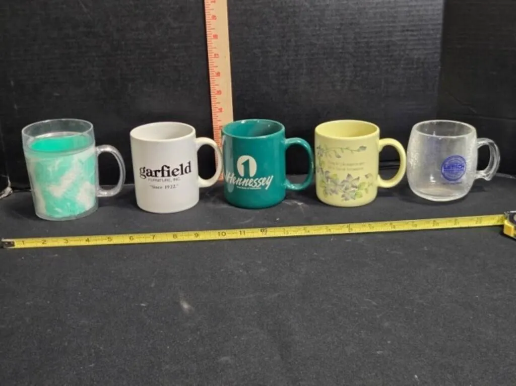 5 mugs; Garfield Furniture; Letsch Advertising