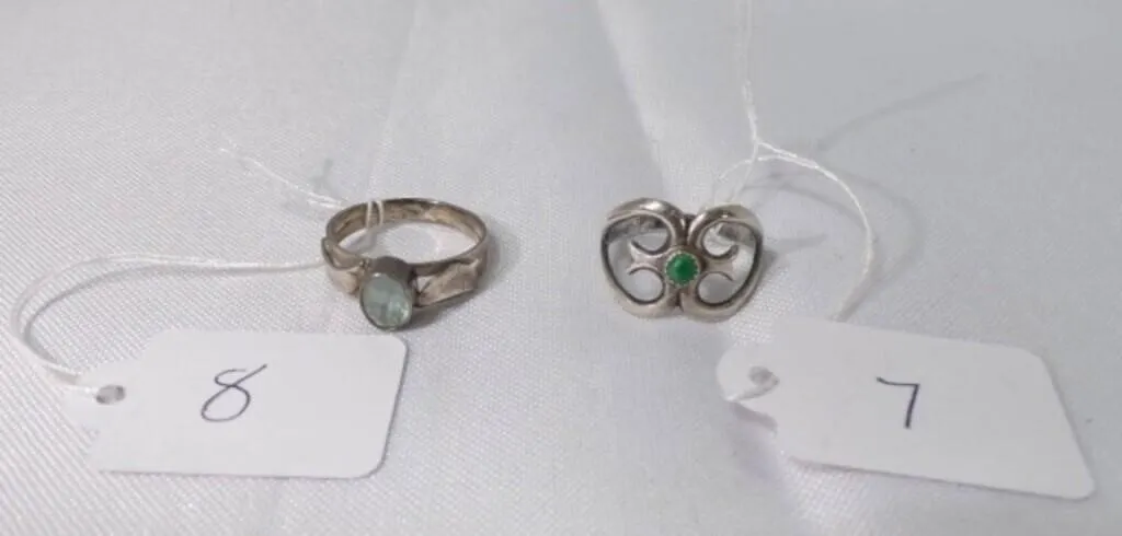 2 Vintage Minimalist Sterling Silver Rings