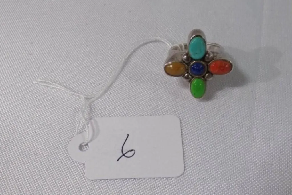 Vintage Studio Barse Multi-Gemstone Flower Ring