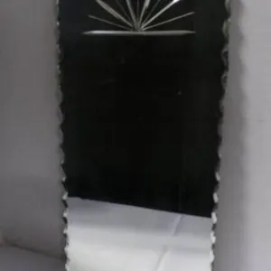 1930's Art Deco Frameless Etched-Cut Mirror