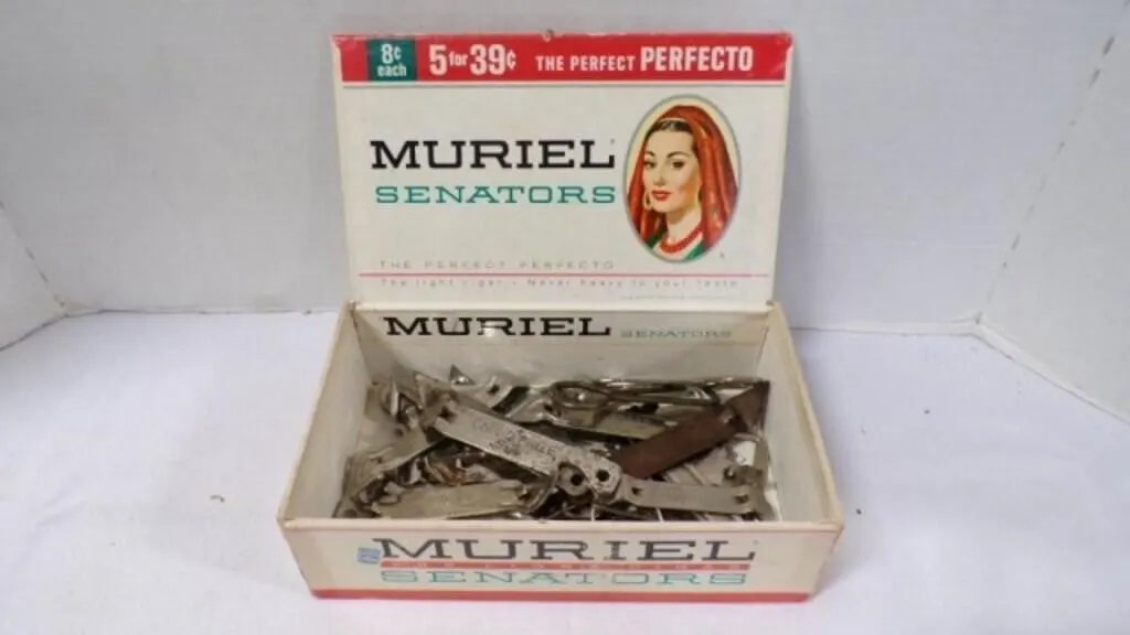 Vintage Muriel Cigar Box Filled w/ Old Openers