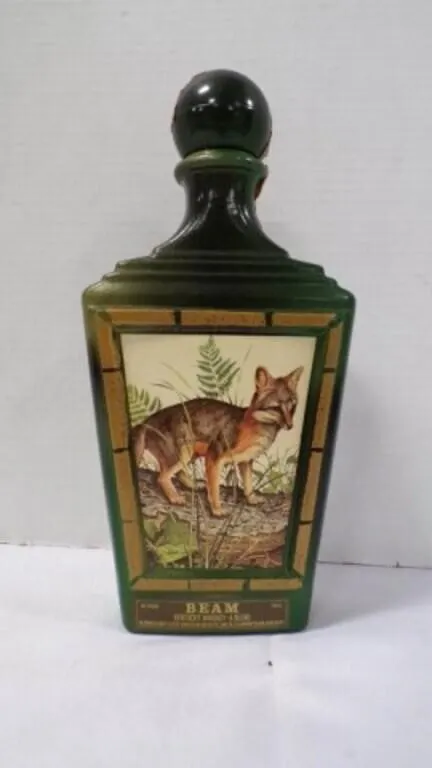 Vintage 1982 Jim Beam Gray Fox Whiskey Decanter