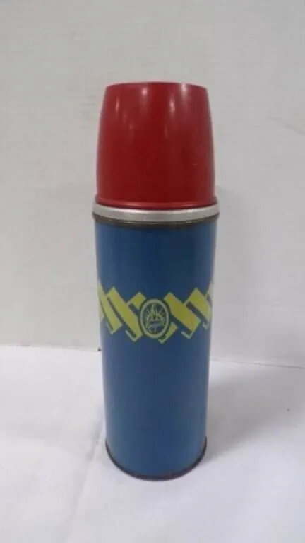 Vintage Complete Keapsit Blue Metal Vacuum Thermos
