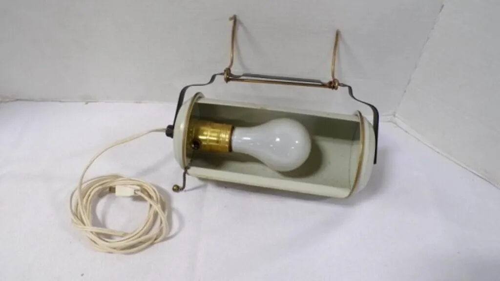Vintage Mid-Century Cylinder Headboard Bed Lamp