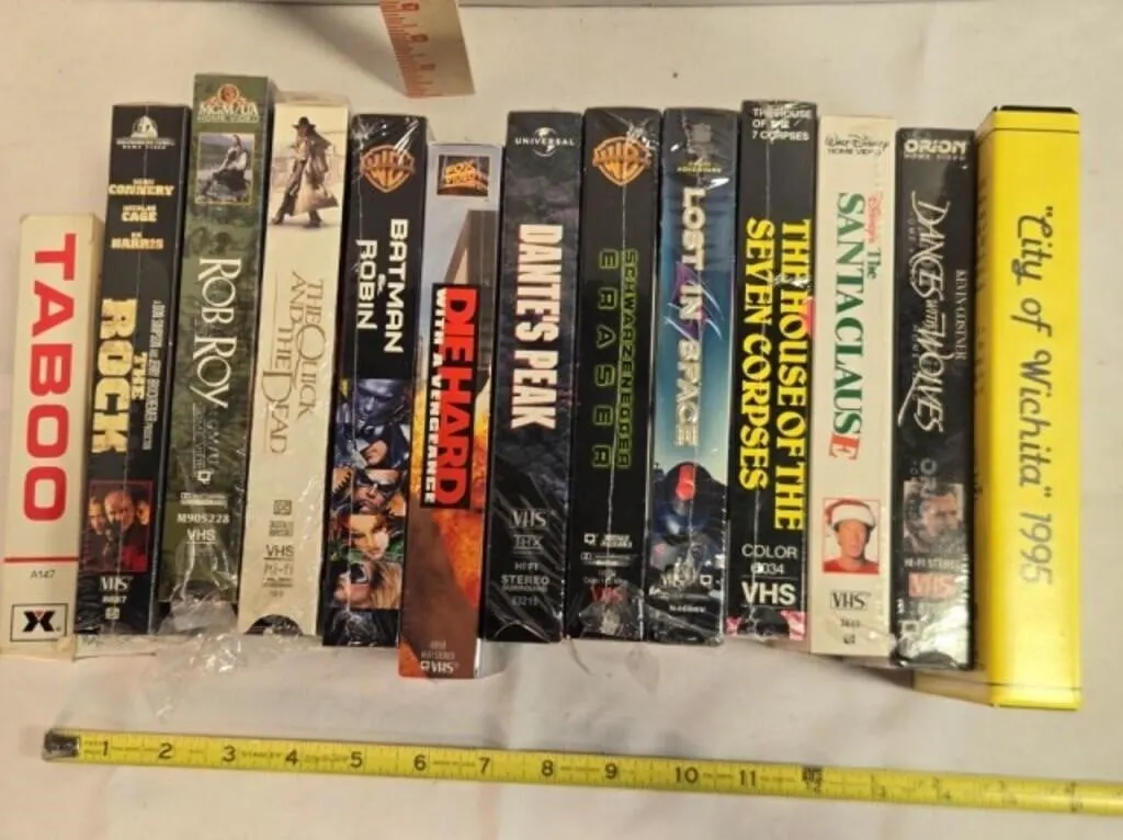13 VHS tapes