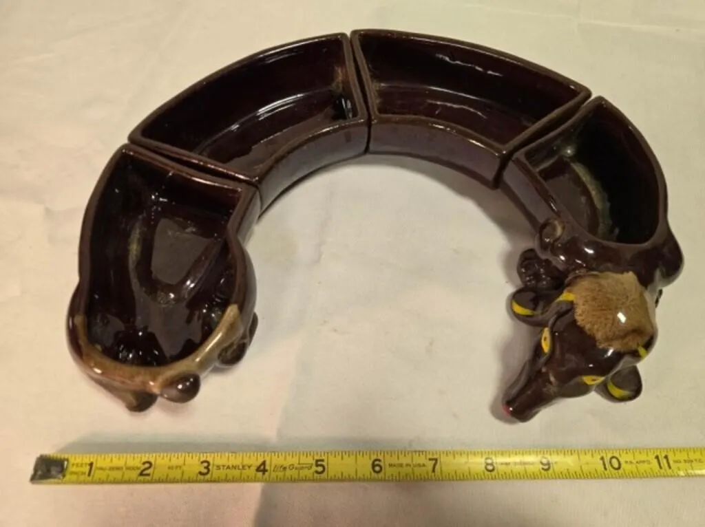 Weiner dog ceramic relish tray