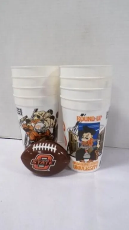 Vintage OSU Pepsi Cups and Football Novelty Clip