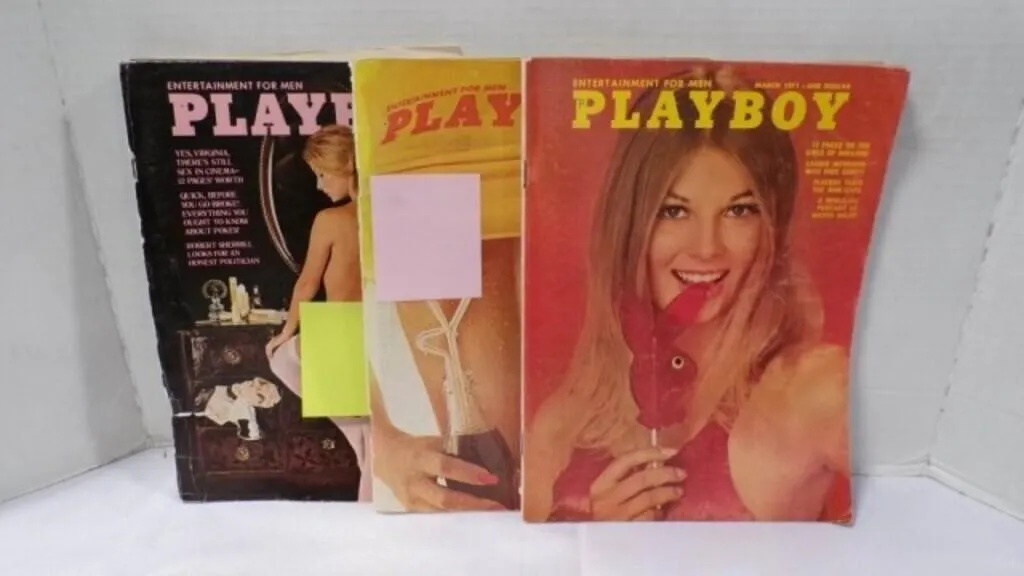 Three Vintage Early-1970's "Playboy" Magazines
