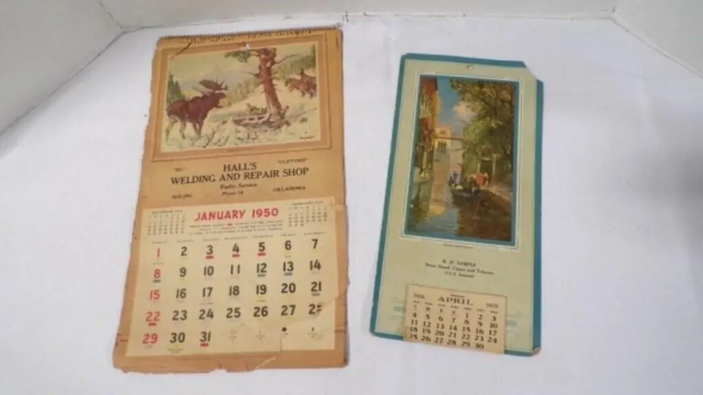Antique & Vintage Calendars 1 Antique 1926 Scenic