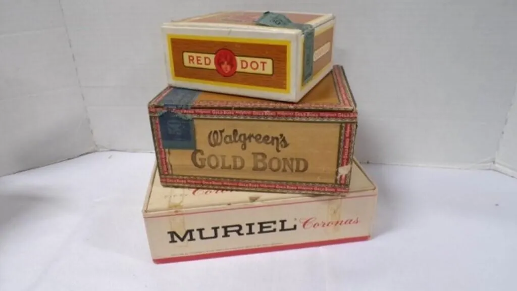 Vintage Muriel, Red Dot & Walgreen's Cigar Boxes
