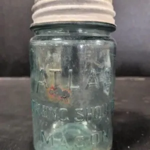 3 Antique Beautiful Atlas Canning Mason Jars w/