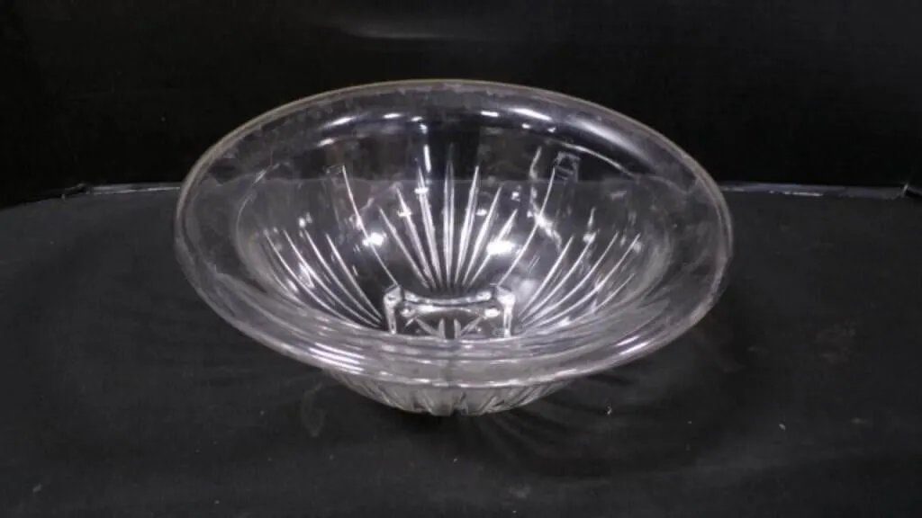 Vintage Deep Etched-Cut Glass Nesting Mixing Bowl