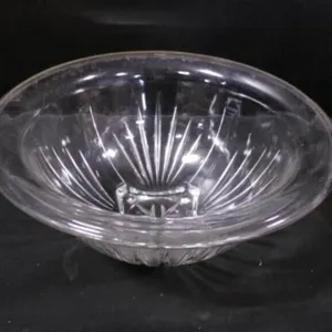 Vintage Deep Etched-Cut Glass Nesting Mixing Bowl
