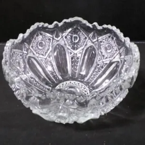 Vintage Quintec Pressed Pattern Glass Serving Bowl