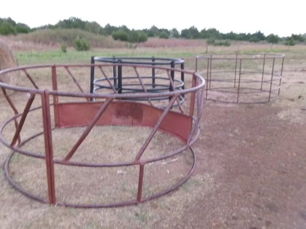 3 Hay Rings- 1 polly & 2 Metal