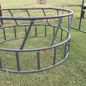 Metal round bale feeder