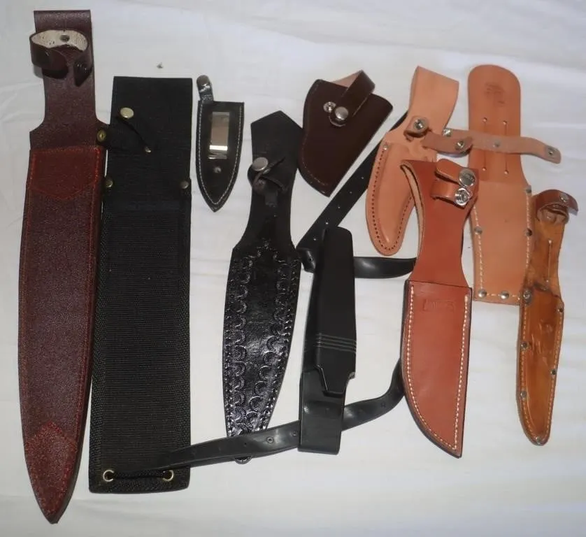 Leather And Synthetic Knife Sheaths