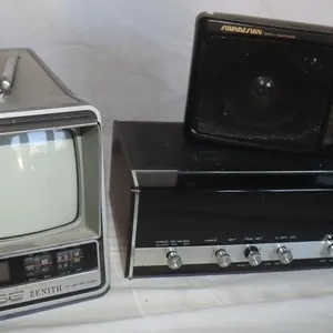 Zenith TV Clock Radio, Sears Digi/Trek II Radio,