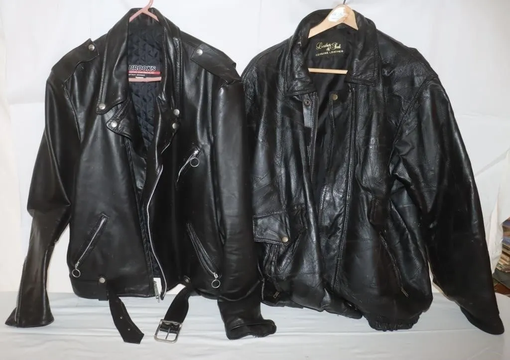 Brooks Leather Jacket Size 48 &