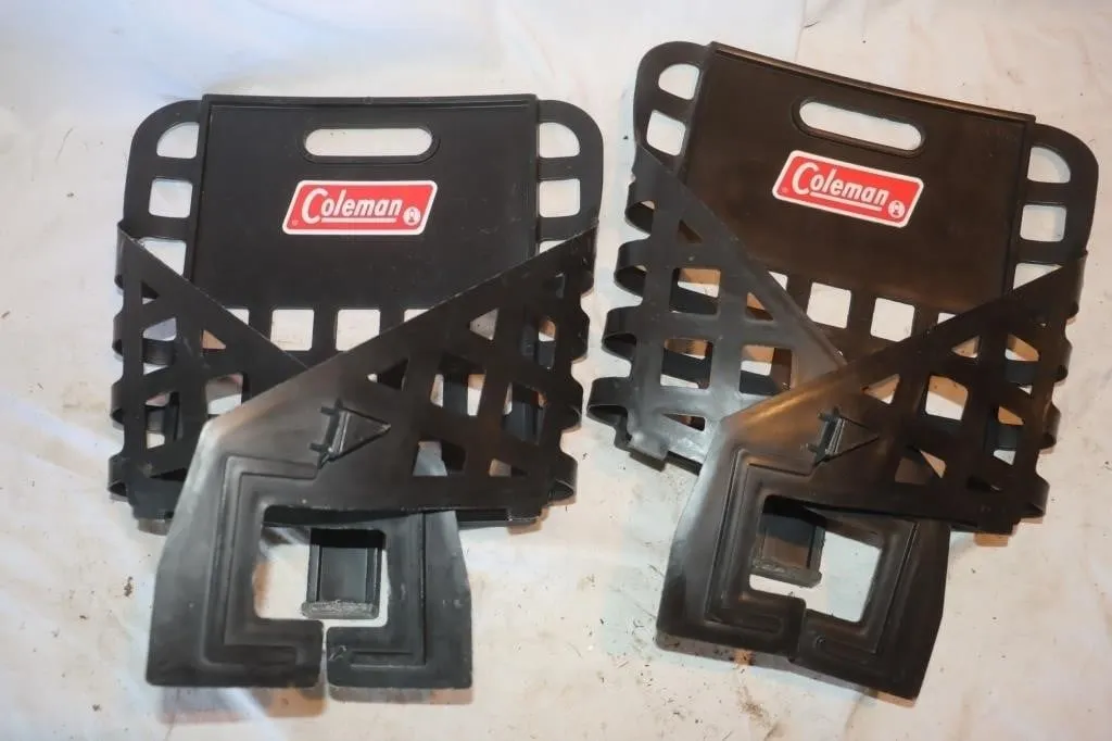 2 Coleman Folding Back Rests
