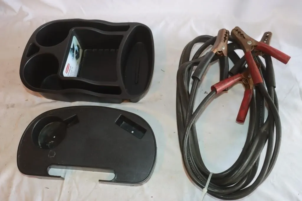 Rubbermaid Mobile Console Tray & Jumper Cables