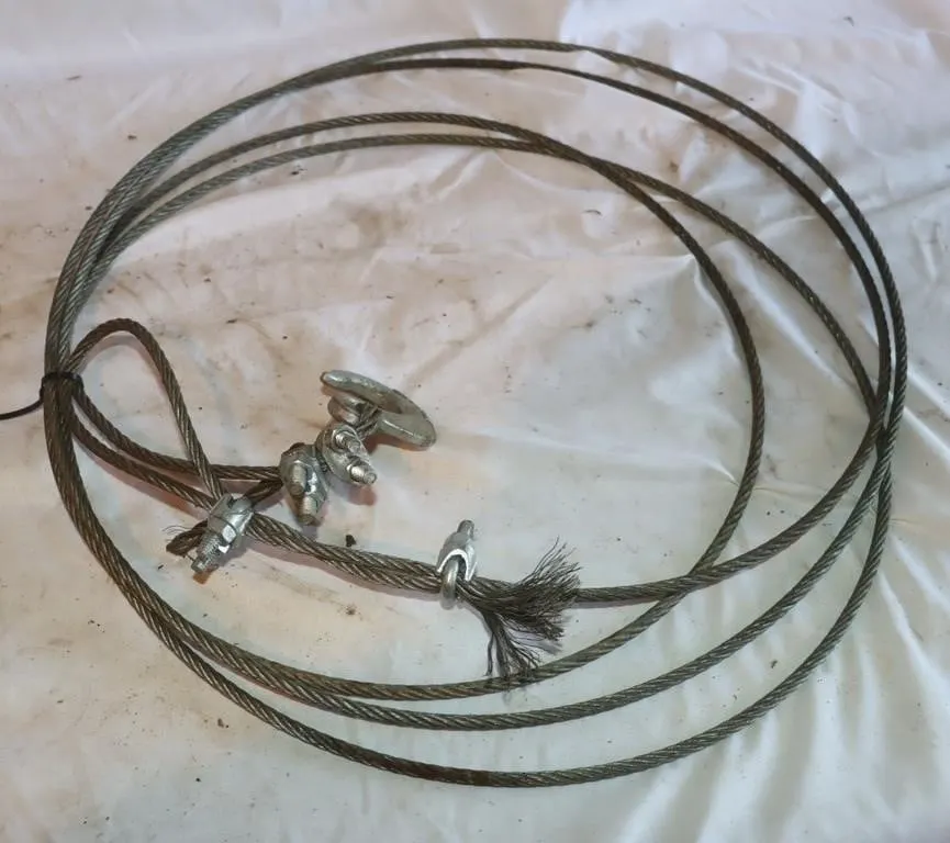 17' Steel Wire Rope w/ Hook
