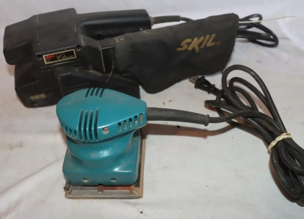 Skil Classic Belt Sander & Makita Finishing Sander