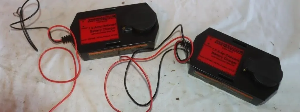 2 Chicago Power 1.5 Amp Onboard Battery Chargers