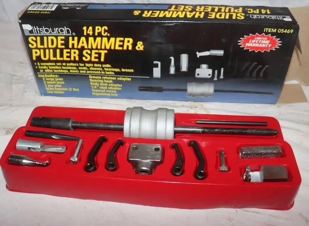 14 Pc Pittsburgh Slide Hammer & Puller Set