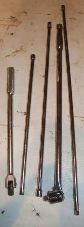 Chrome Socket Extensions And Breaker Bars