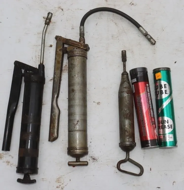 2 Grease Guns w/ Grease Cartridges