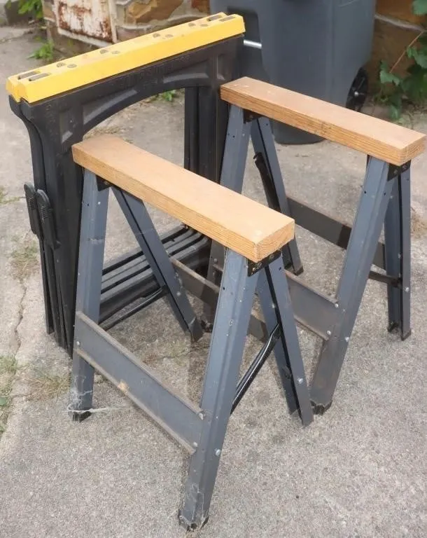 2 Hirsh Iron Horse II Sawhorses &