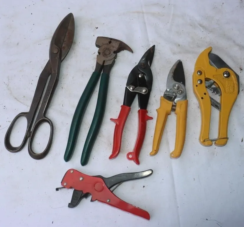 Tin Snips, Diamond Pliers, Pruning Shears,