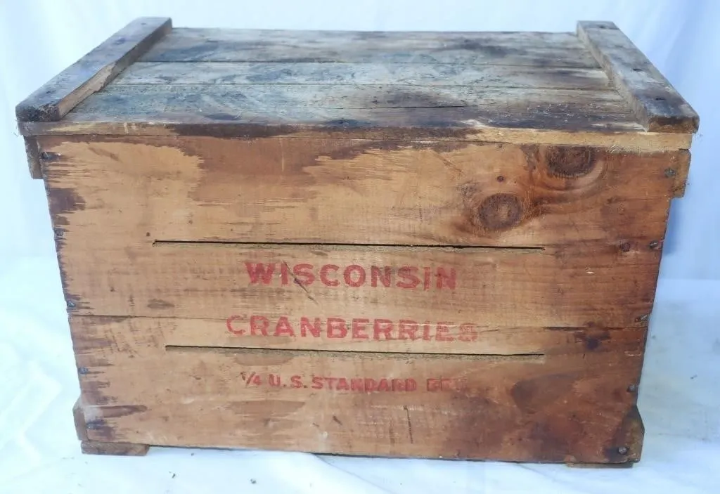 Wisconsin Cranberries Wooden Crate